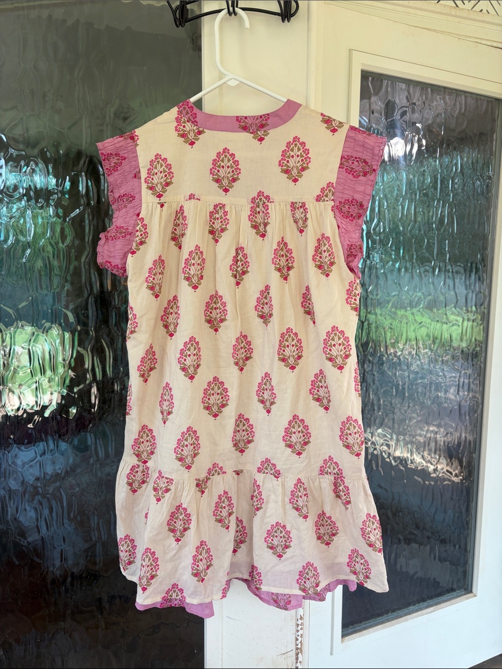 THML Pink & Cream Floral Tiered Midi Dress - Picture 3 of 3
